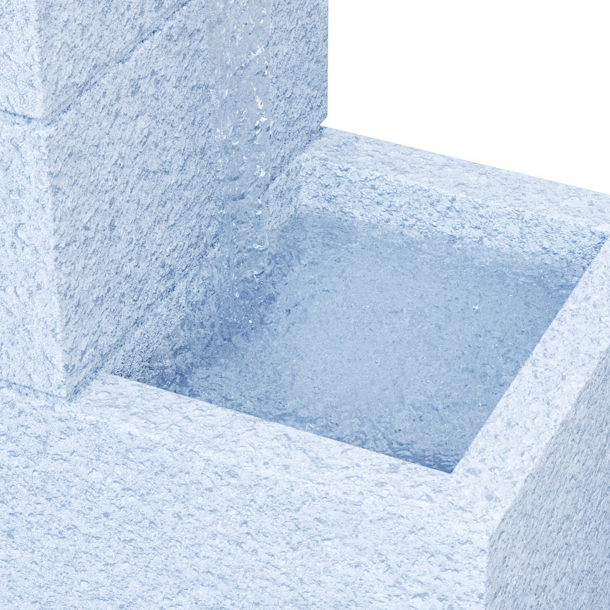 Anaconda Block Wall Fountain 3D model_3