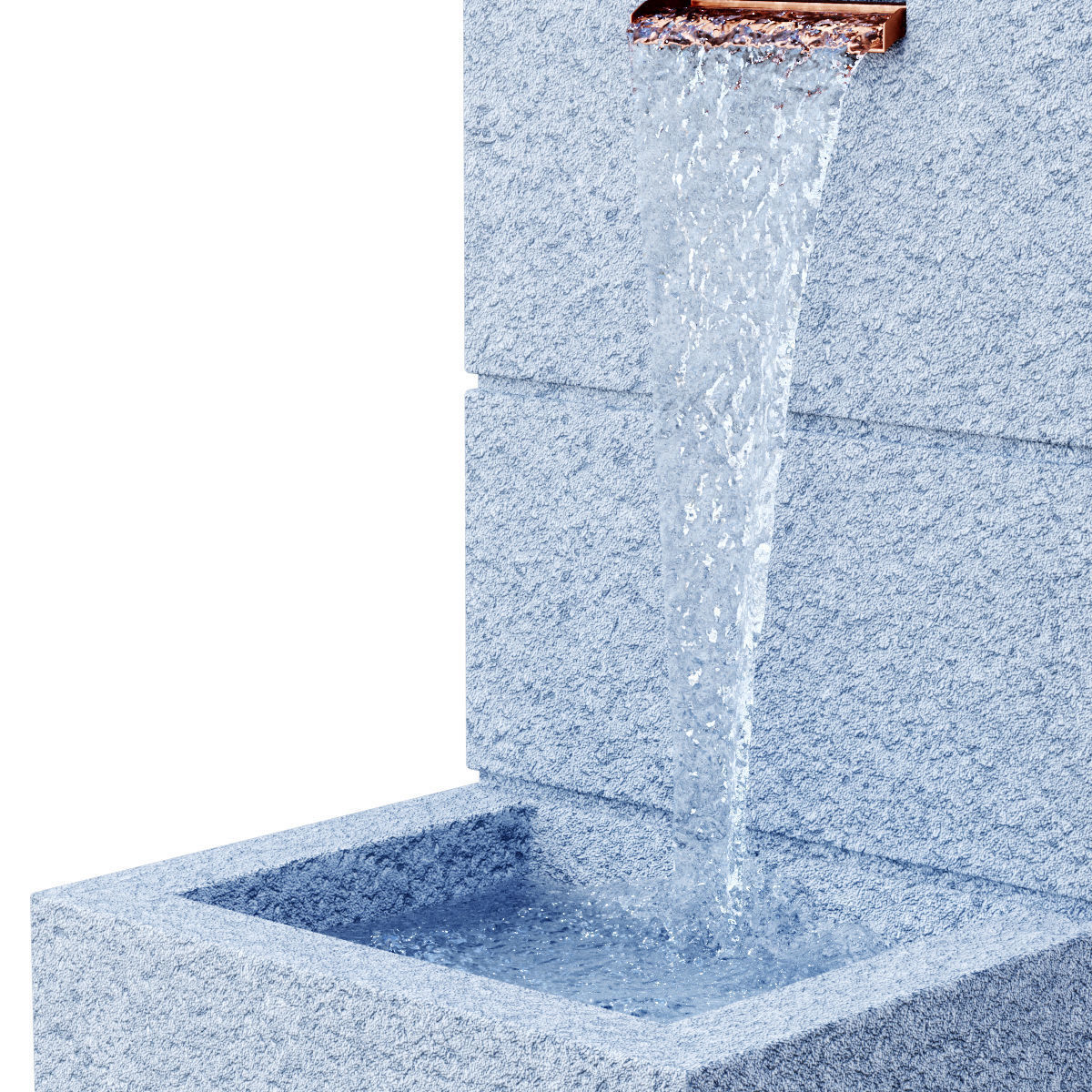 Anaconda Block Wall Fountain 3D model_4