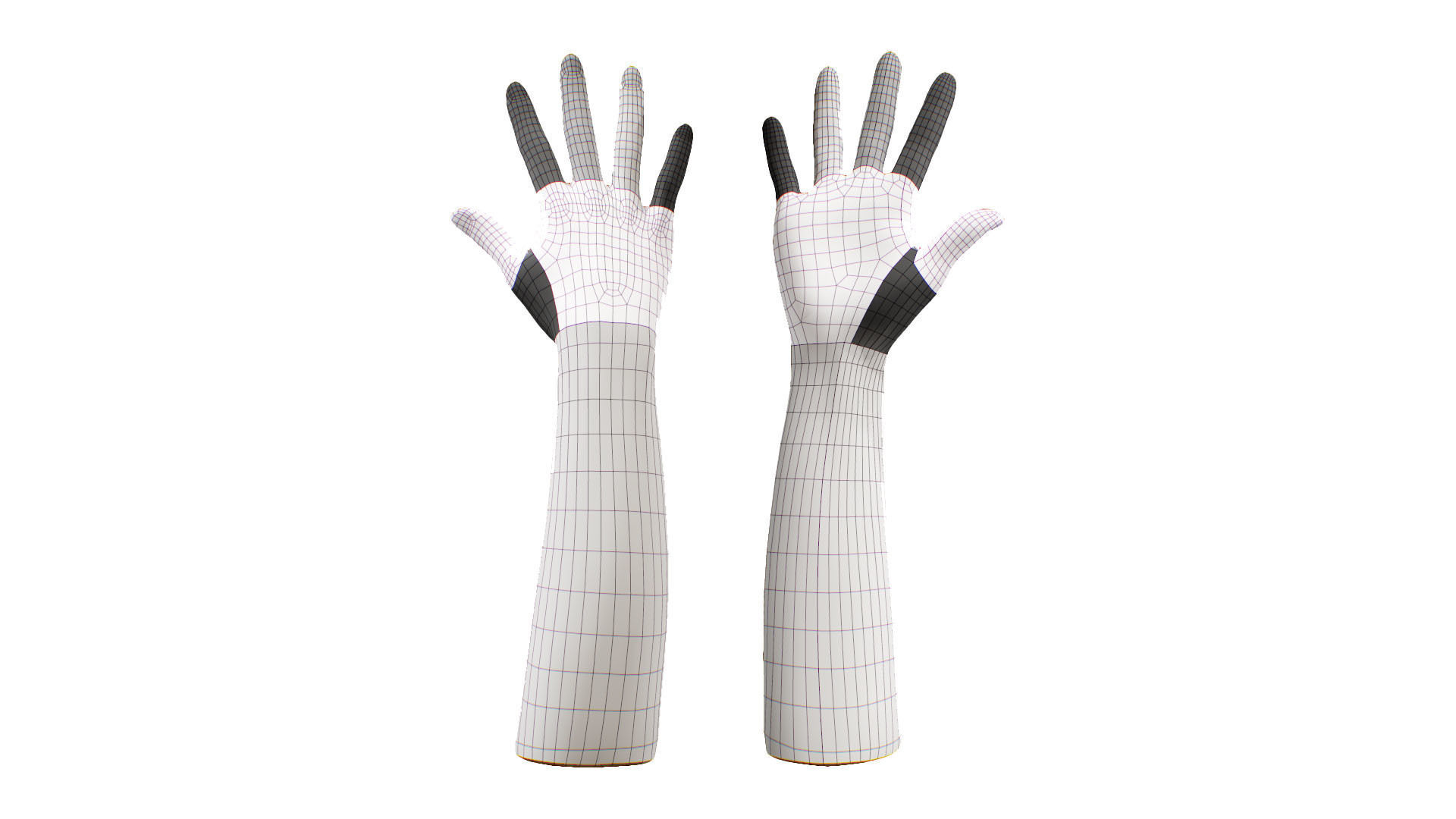 Retopologized 3D Hand scan of Raenia Freeman 3D model_8