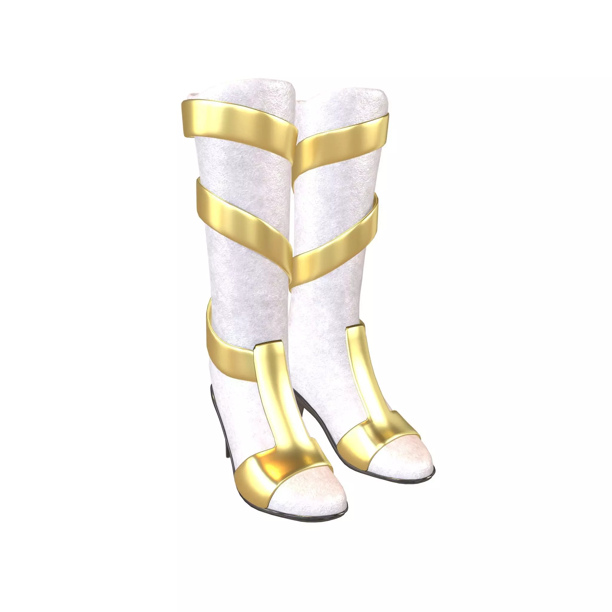 Knee Boots V2 007 Low-poly 3D model_0