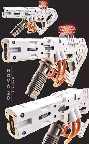 NOVA  Sci-fi Pistol   3D model
