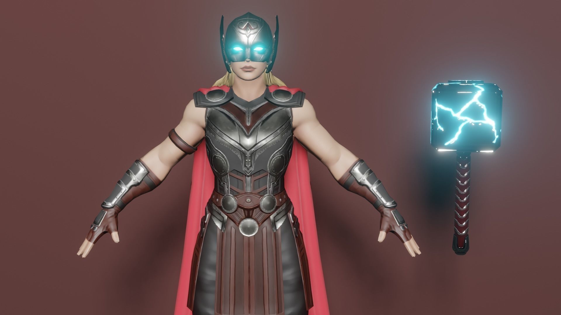 Jane Foster Thor  3D model_4