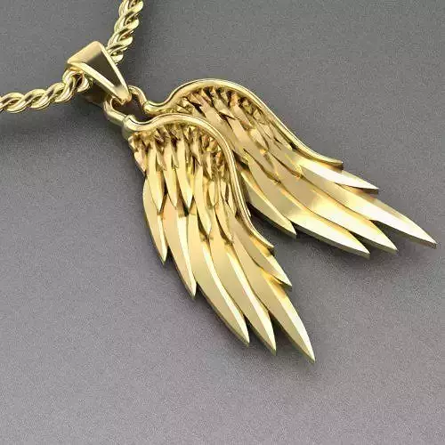 pendant angel wings double-sided 