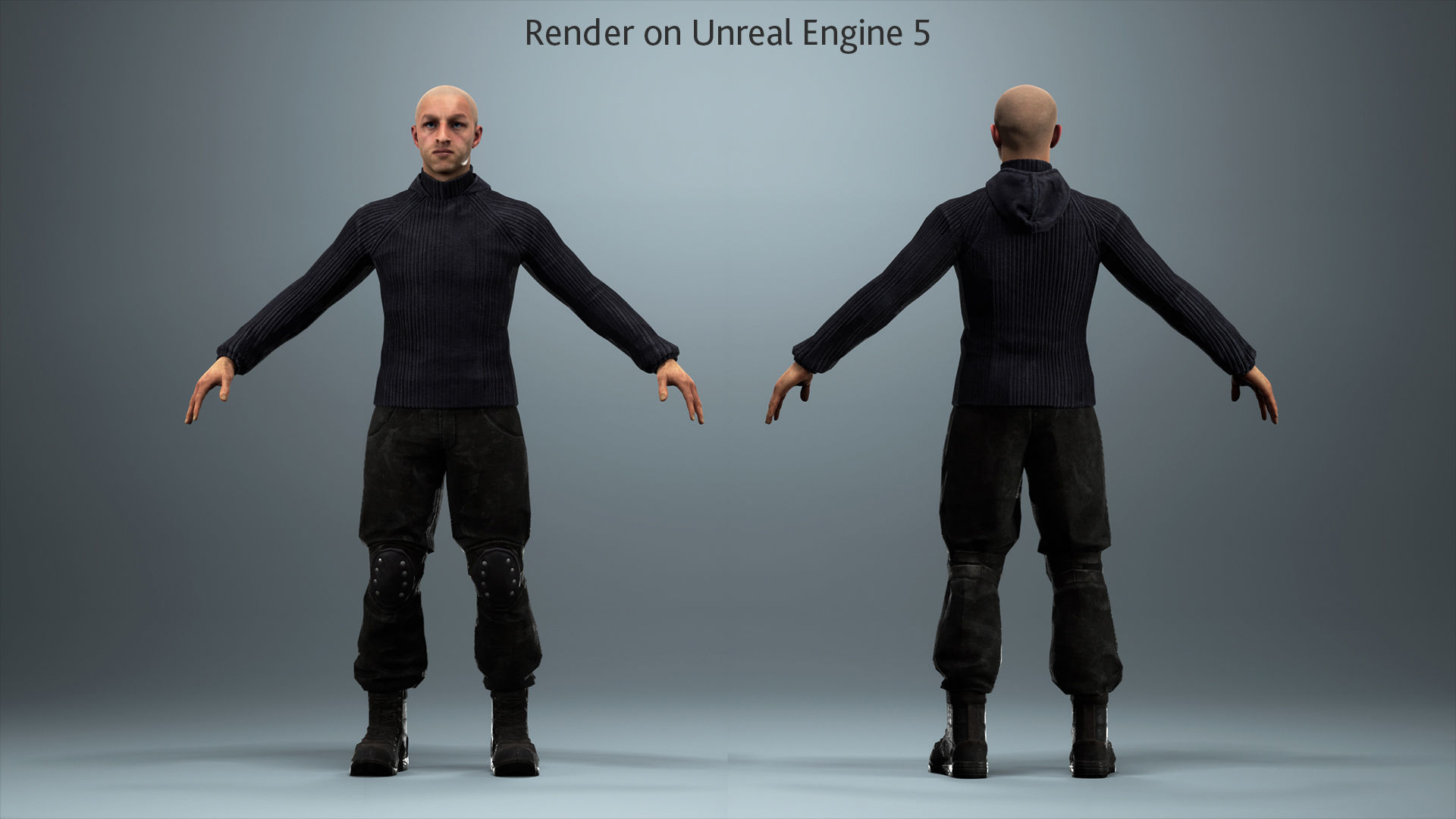 Survivalist Jack Low-poly 3D model_3