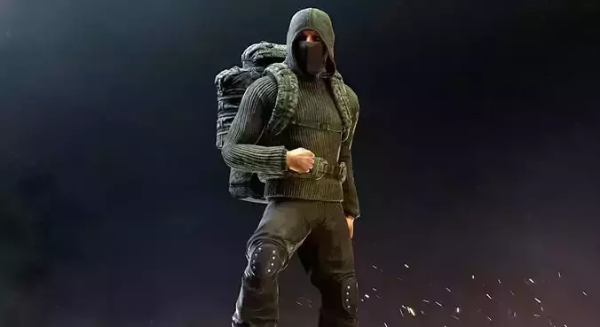 Survivalist Jack Low-poly 3D model