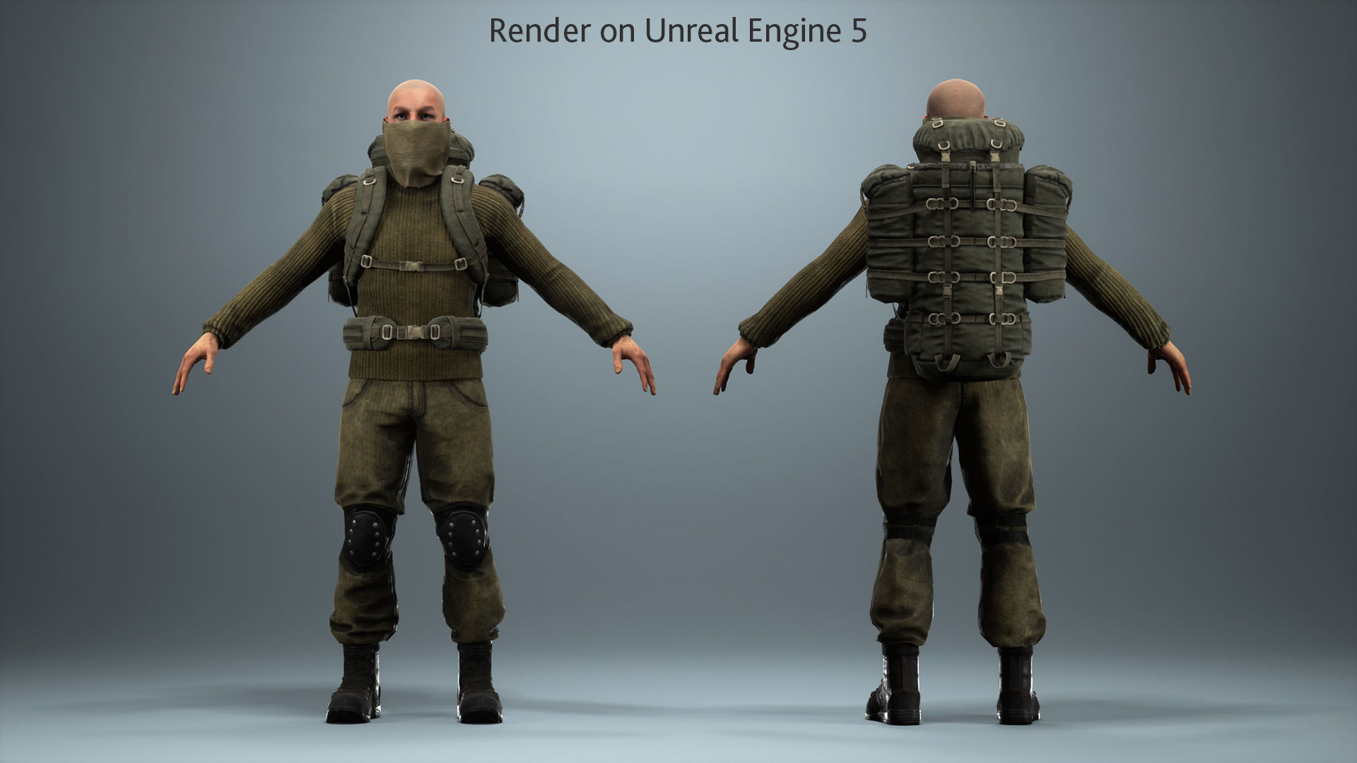 Survivalist Jack Low-poly 3D model_2