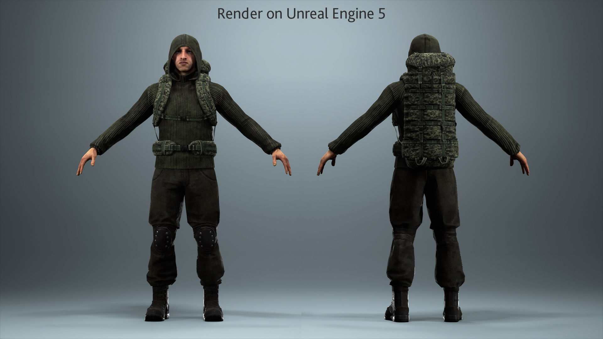 Survivalist Jack Low-poly 3D model_4