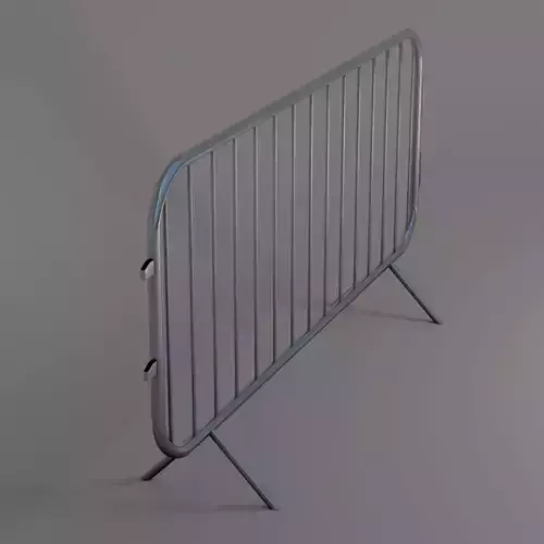 Crowd Control Barrier Low-poly 3D model