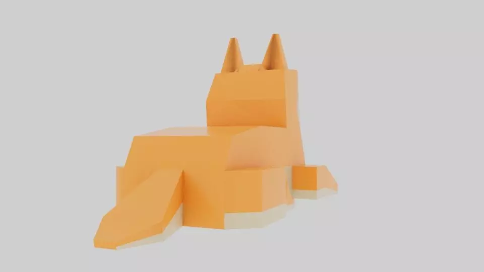 Doggo that named cat Free low-poly 3D model
