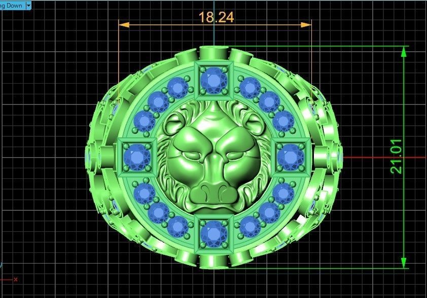 lion signet ring  and patterns  279 3D print model_6