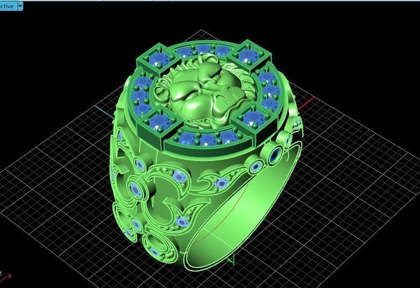 lion signet ring  and patterns  279 3D print model_37