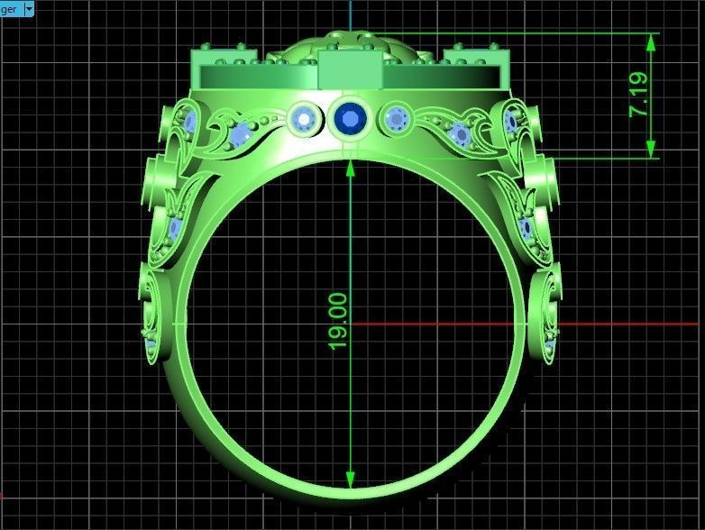 lion signet ring  and patterns  279 3D print model_35