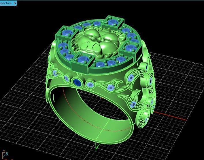 lion signet ring  and patterns  279 3D print model_36