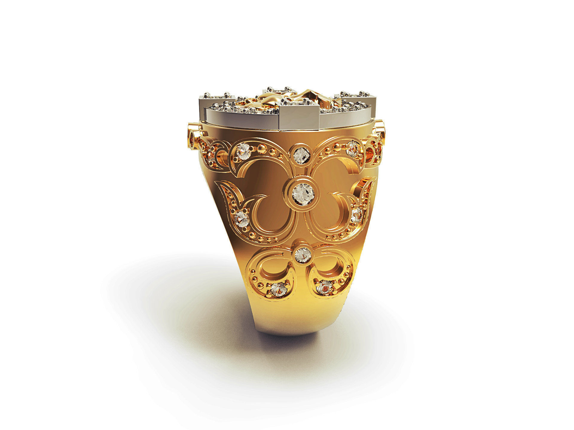 lion signet ring  and patterns  279 3D print model_14