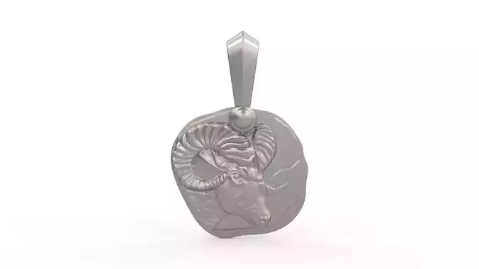 Aries Amulet Pendant 3D print model