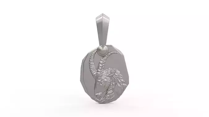 Capricorn Amulet Pendant 3D print model