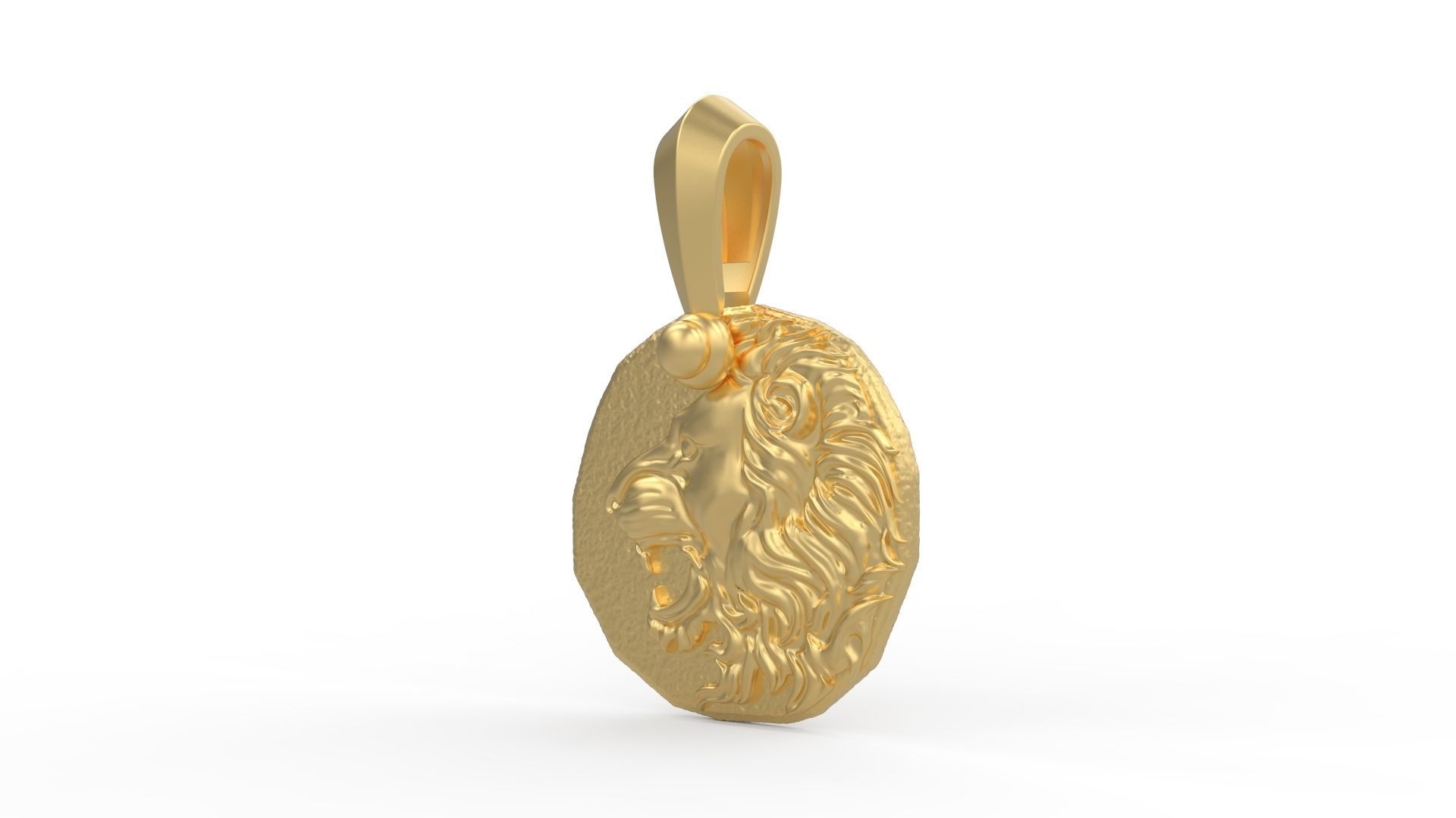Leo Amulet Pendant 3D print model_3