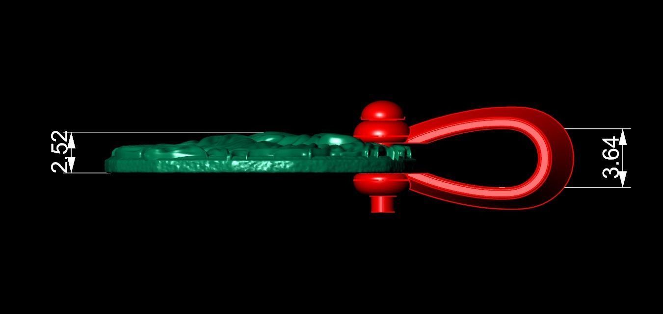 Leo Amulet Pendant 3D print model_10