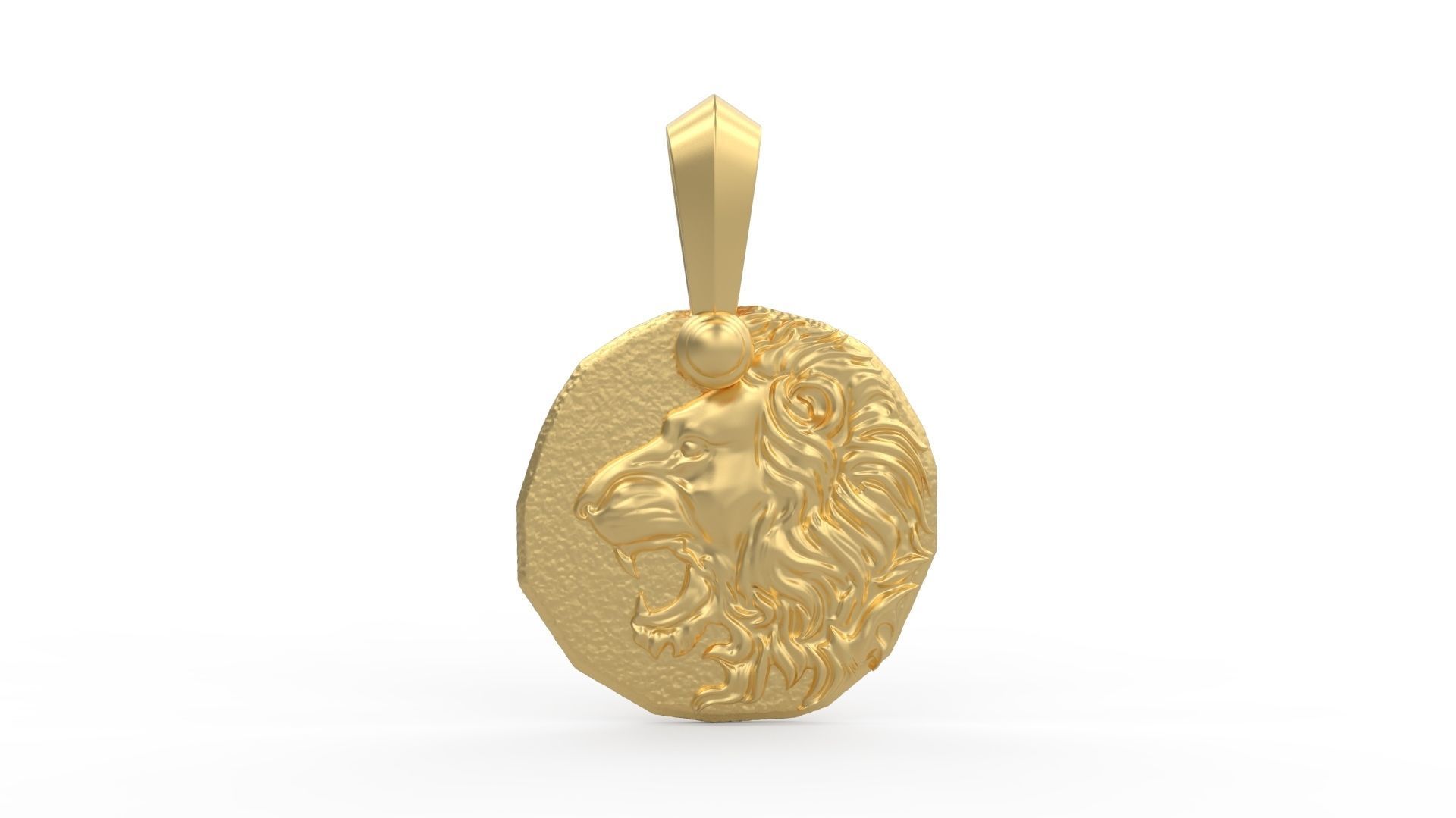 Leo Amulet Pendant 3D print model_1