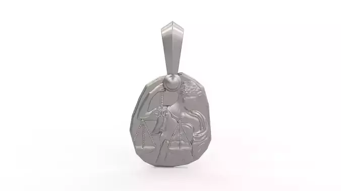 Libra Amulet Pendant 3D print model