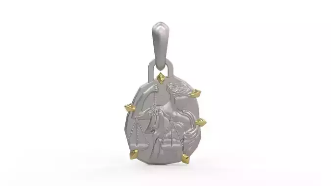 Libra Zodiac Pendant 3D print model