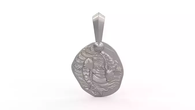 Pisces Amulet Pendant 3D print model