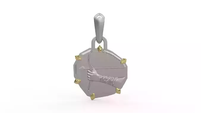 Sagitarius Zodiac Pendant 3D print model