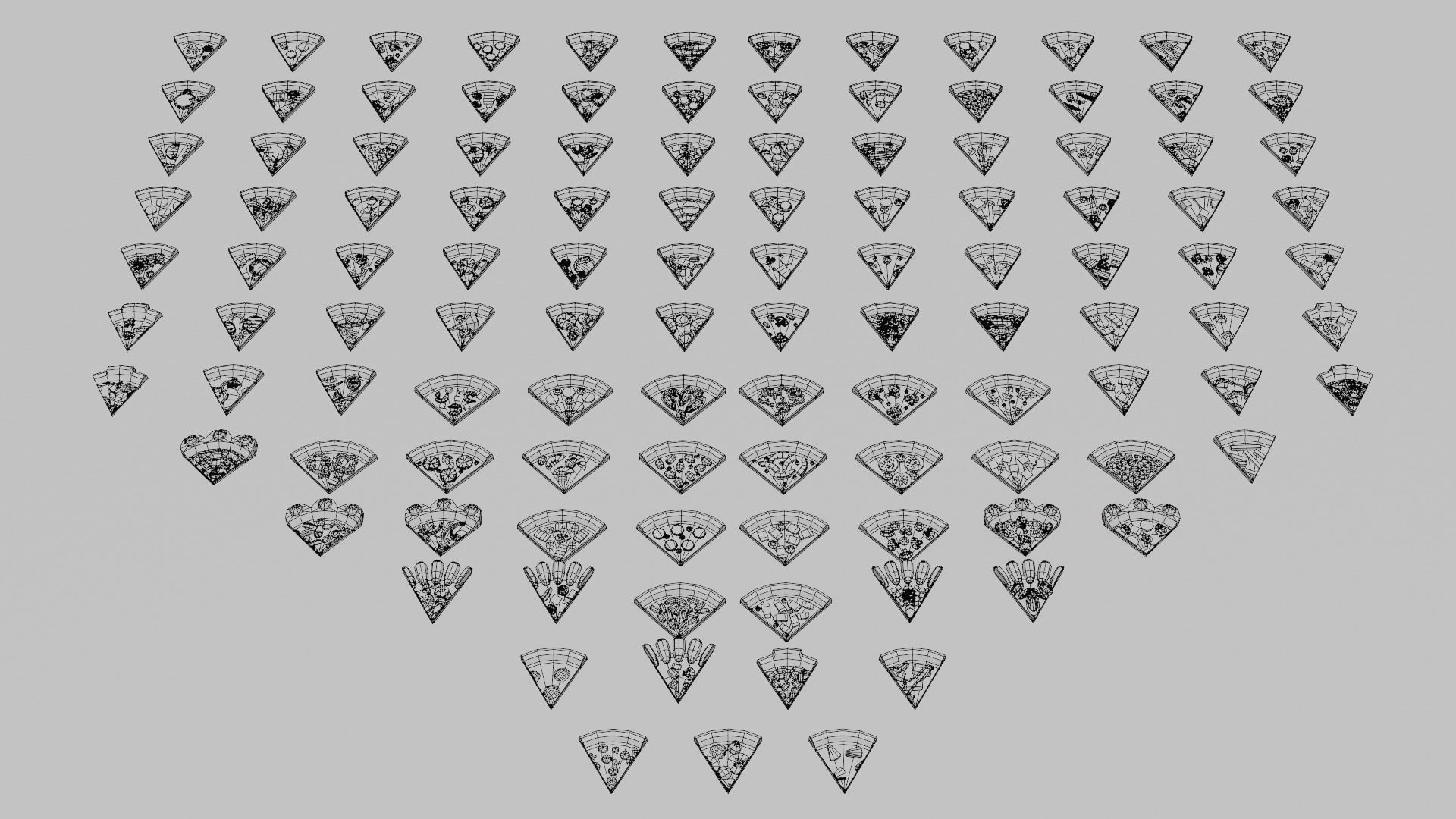 Pizza Pack Collection Low-poly 3D model_4