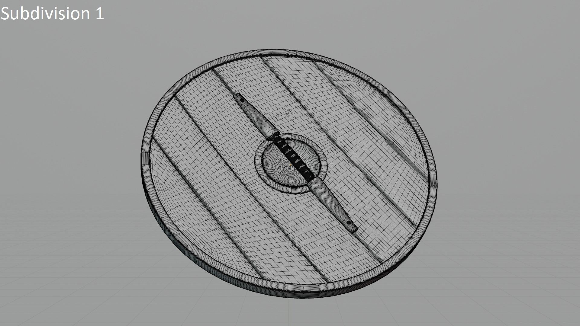 Viking Shield Low-poly 3D model_9