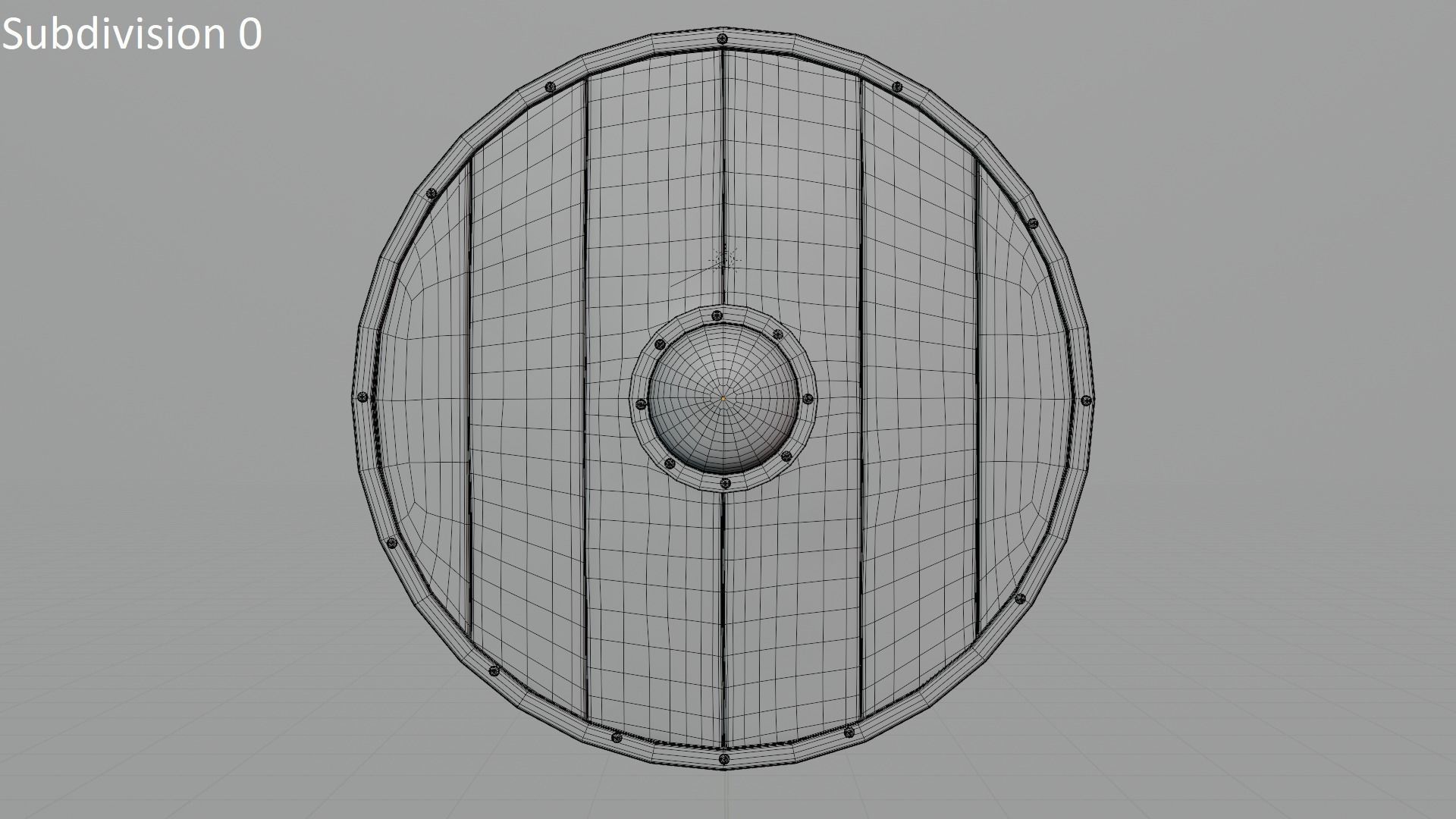Viking Shield Low-poly 3D model_10