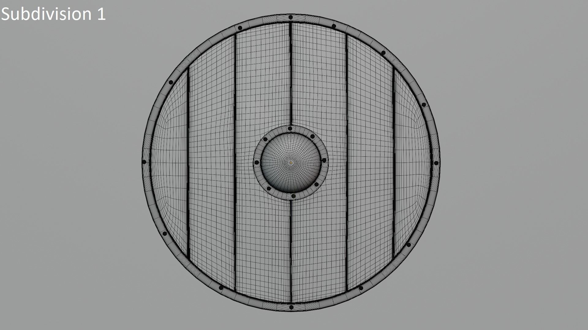 Viking Shield Low-poly 3D model_6