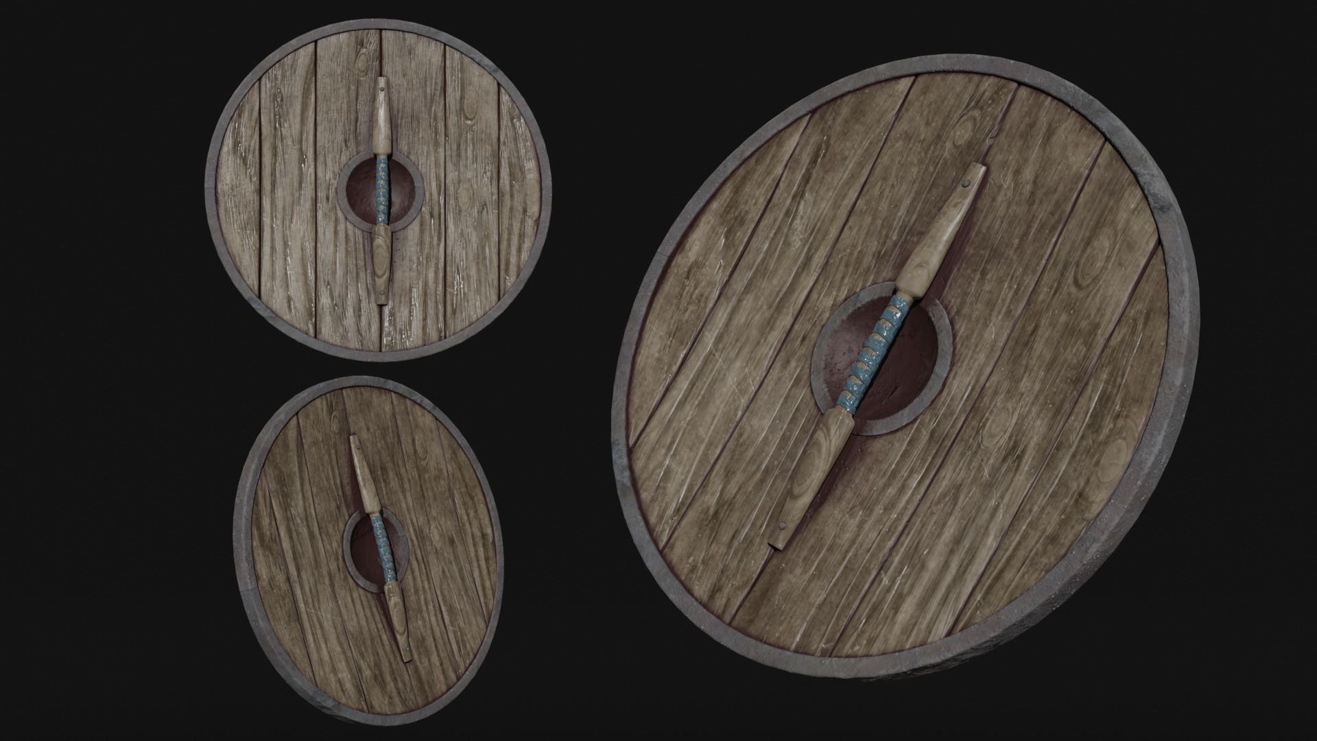 Viking Shield Low-poly 3D model_5