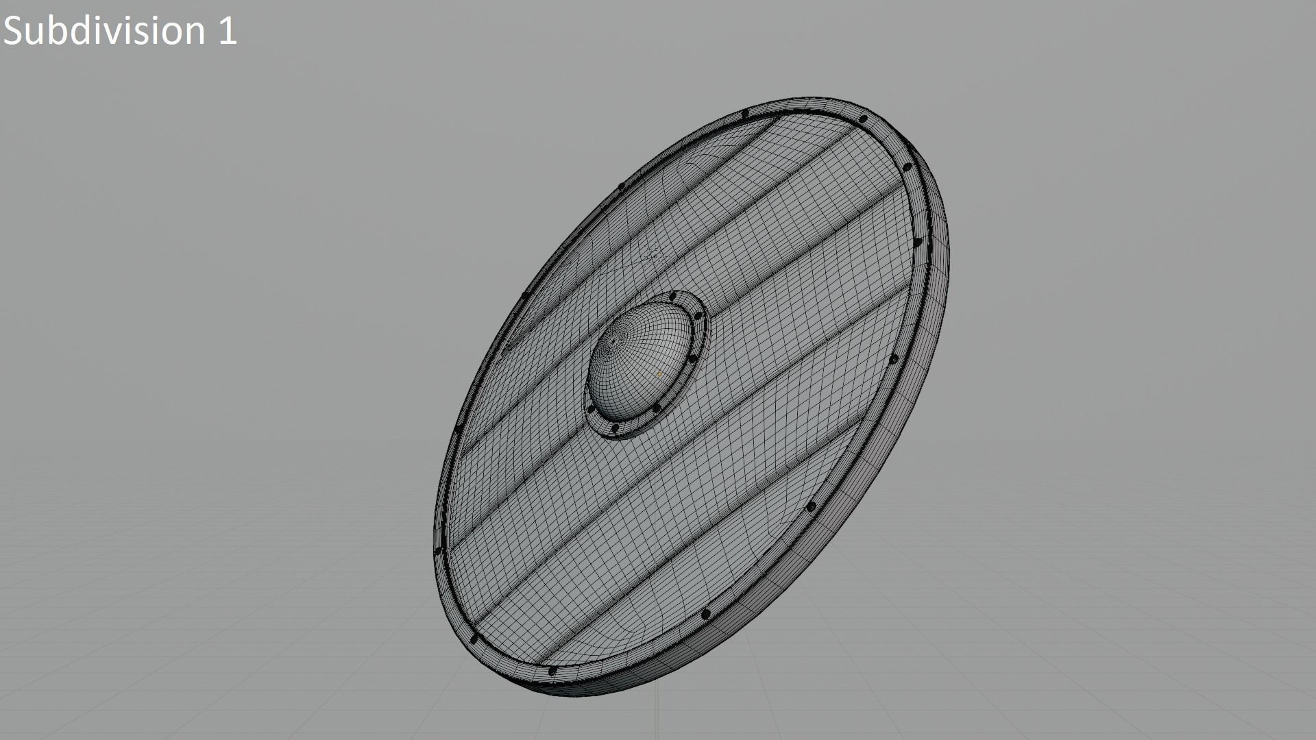 Viking Shield Low-poly 3D model_7