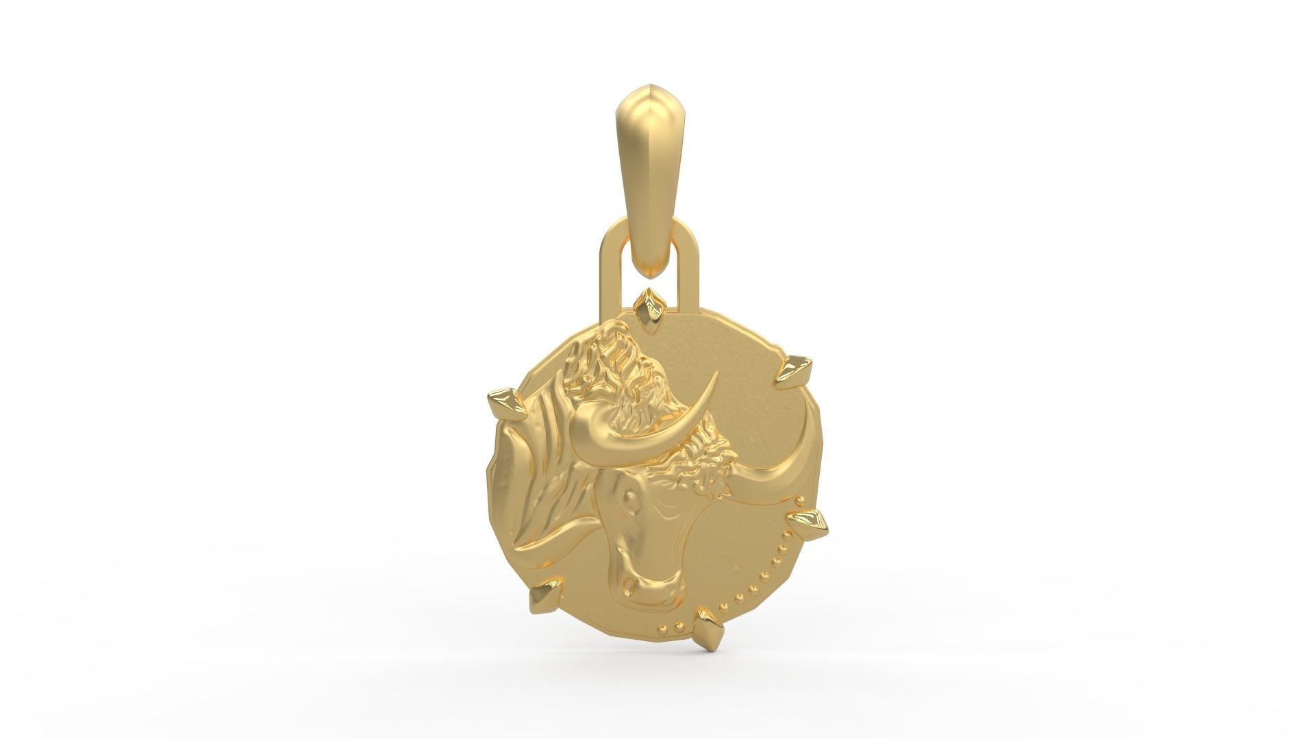 Taurus Zodiac Pendant 3D print model_1