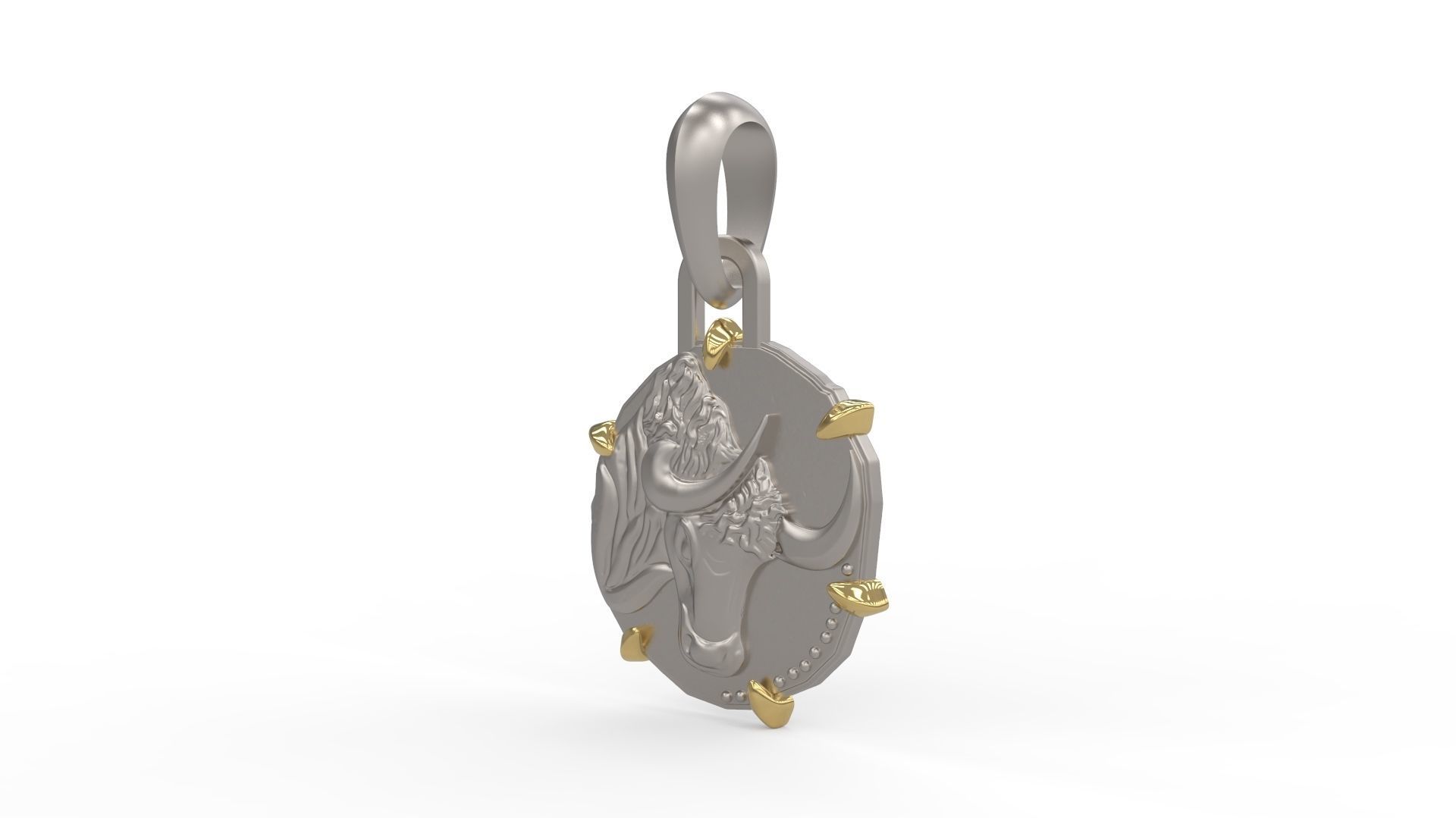 Taurus Zodiac Pendant 3D print model_2
