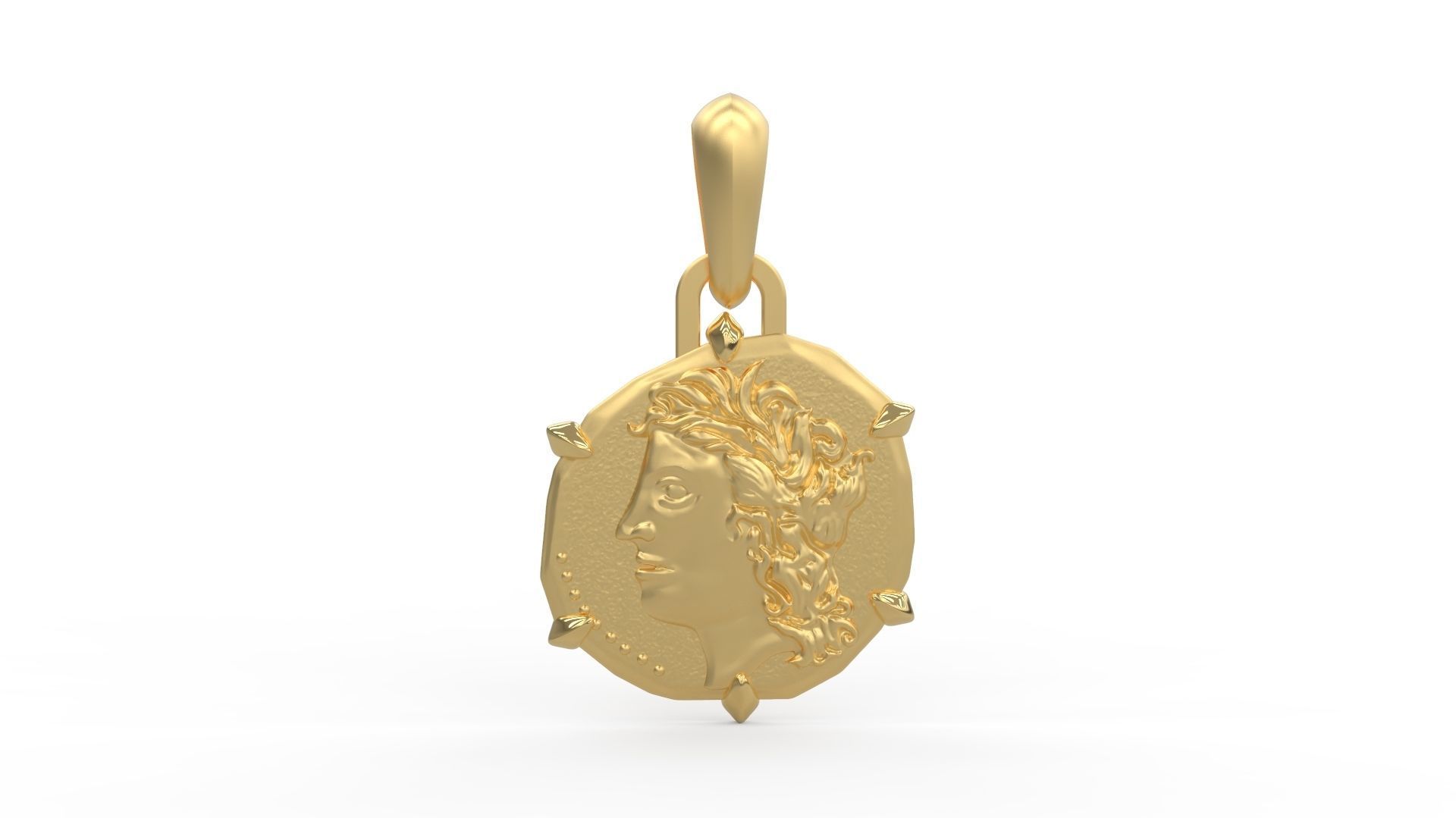 Virgo Zodiac Pendant 3D print model_1
