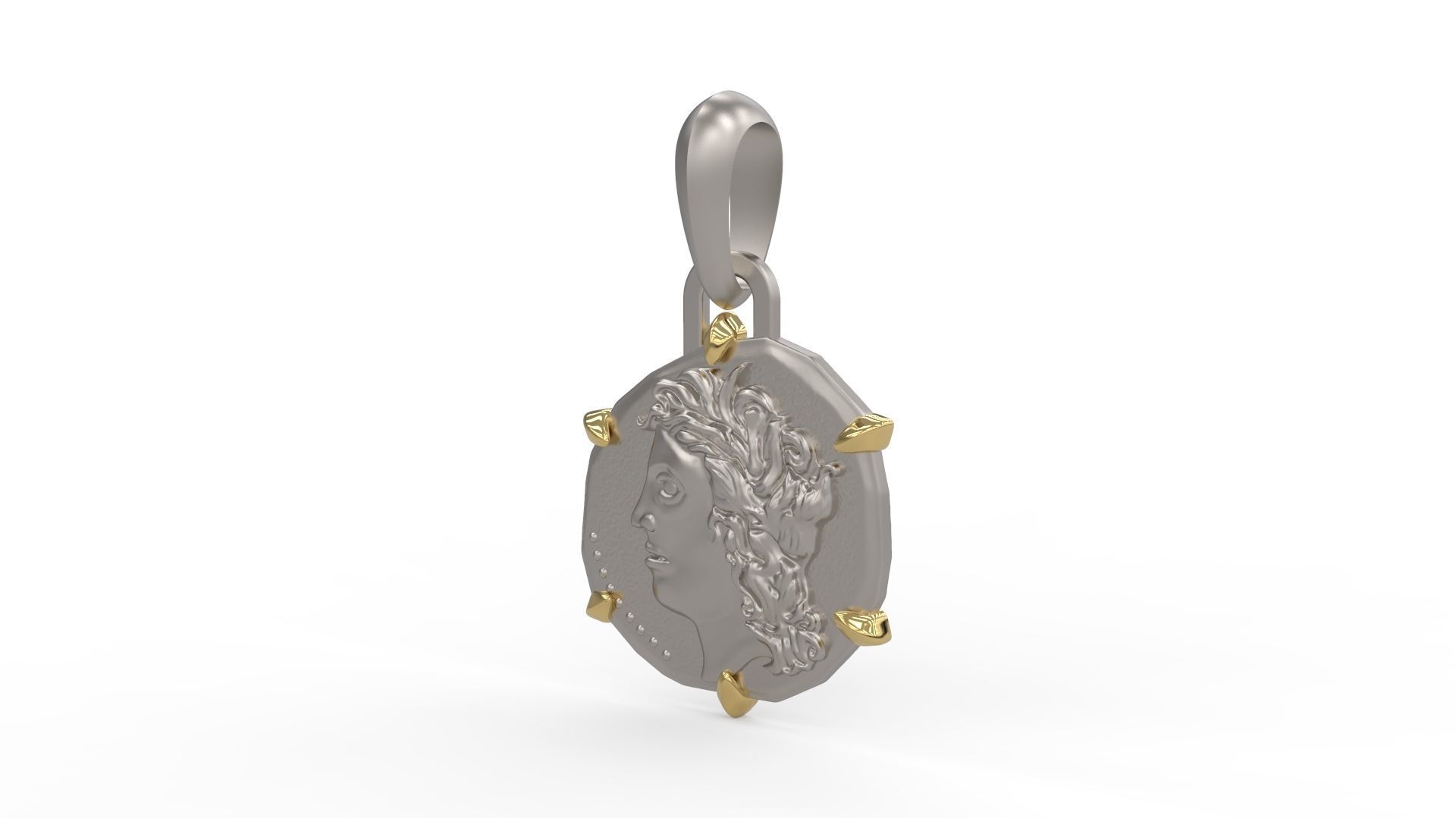Virgo Zodiac Pendant 3D print model_2