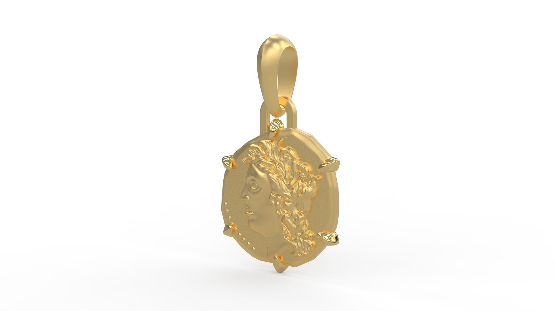 Virgo Zodiac Pendant 3D print model_3