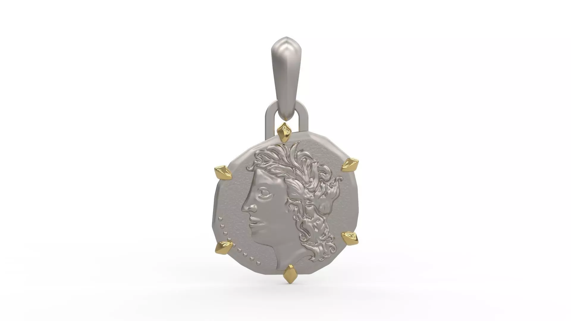 Virgo Zodiac Pendant 3D print model_0