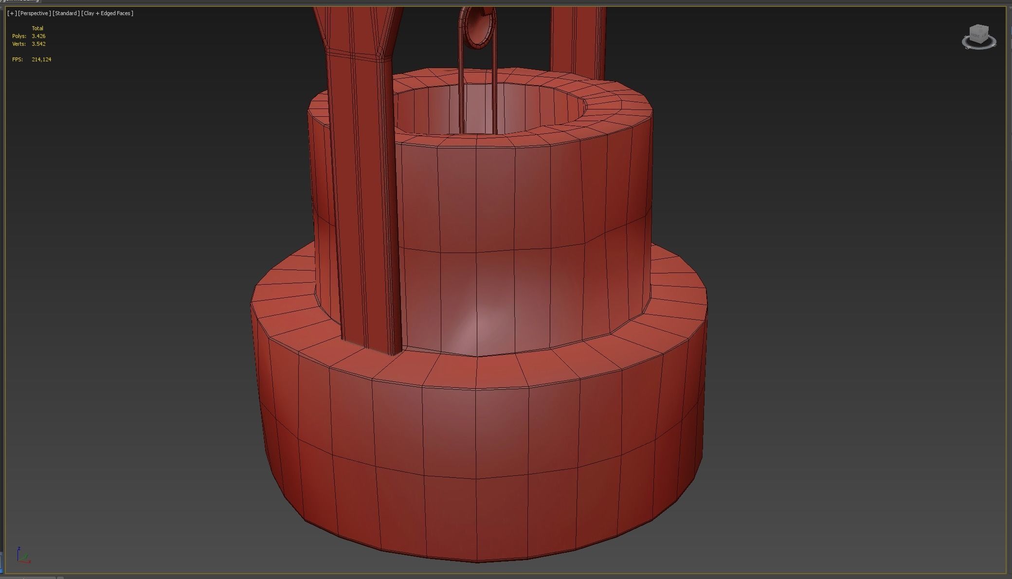 Wishing Well Low-poly 3D model_7