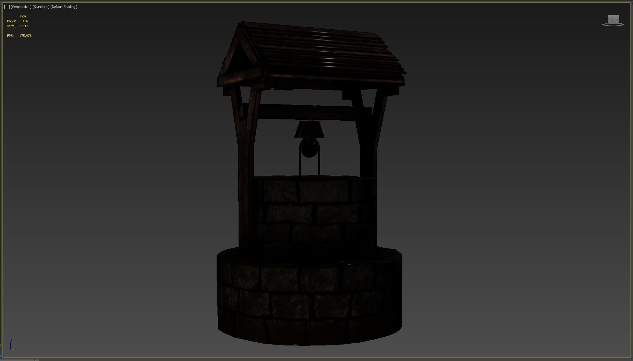 Wishing Well Low-poly 3D model_10