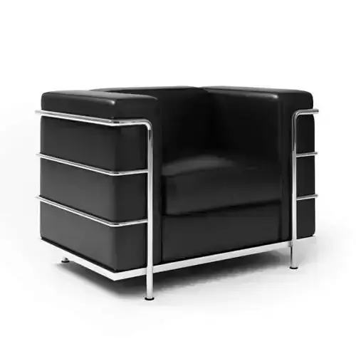 Modern Metal Black Armchair