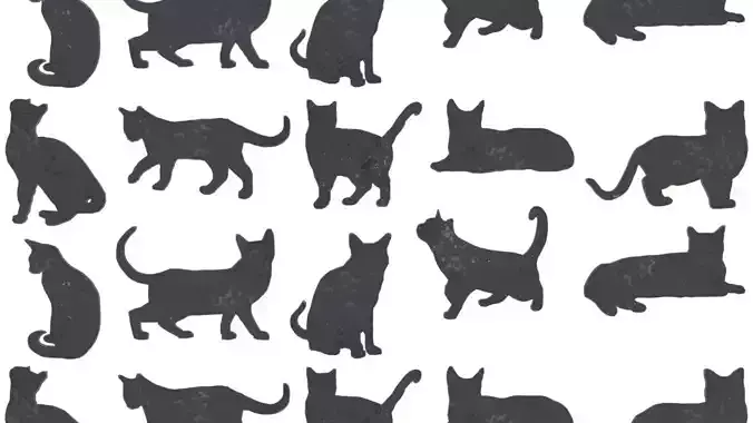 Cat Silhouettes Symbols 02