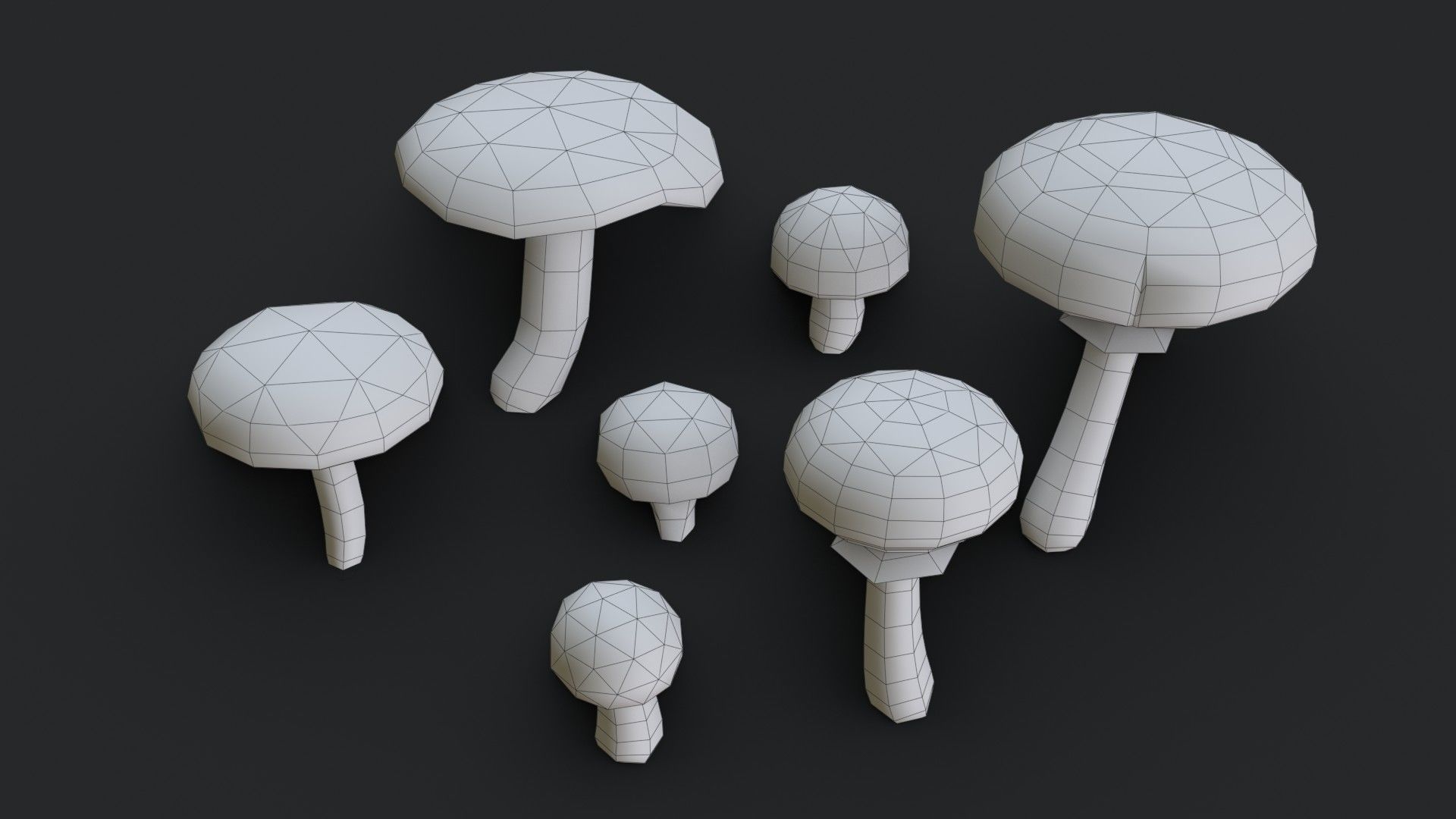 Mushrooms Pack 1 3D Model Collection_13