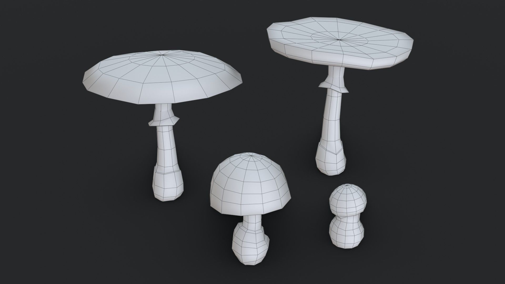 Mushrooms Pack 1 3D Model Collection_15