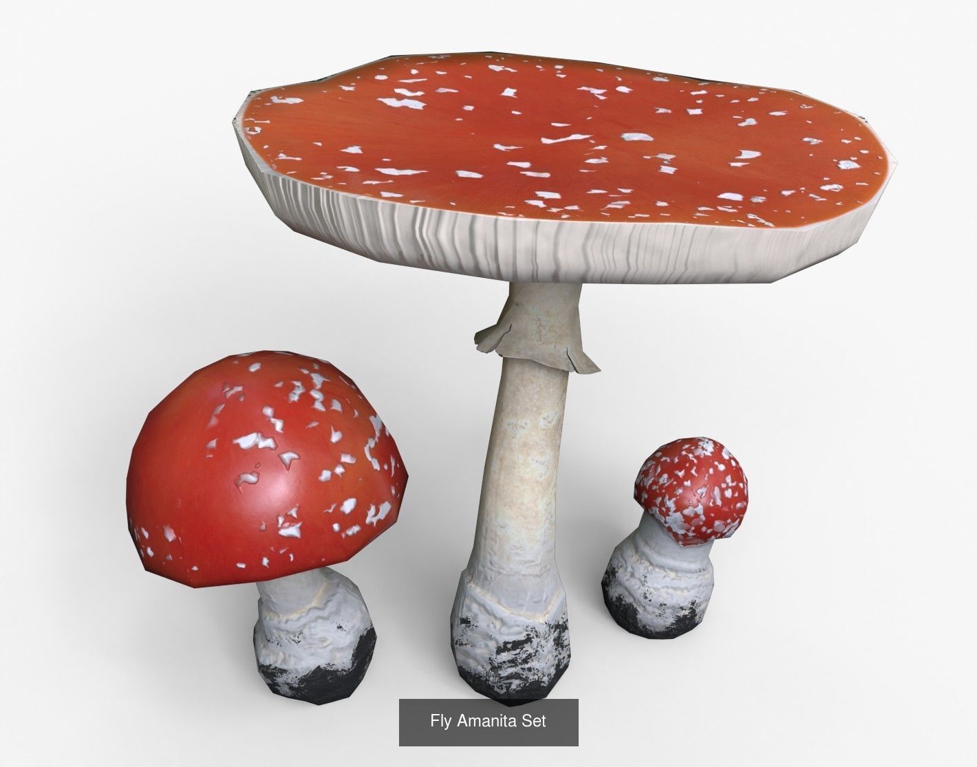 Mushrooms Pack 1 3D Model Collection_5