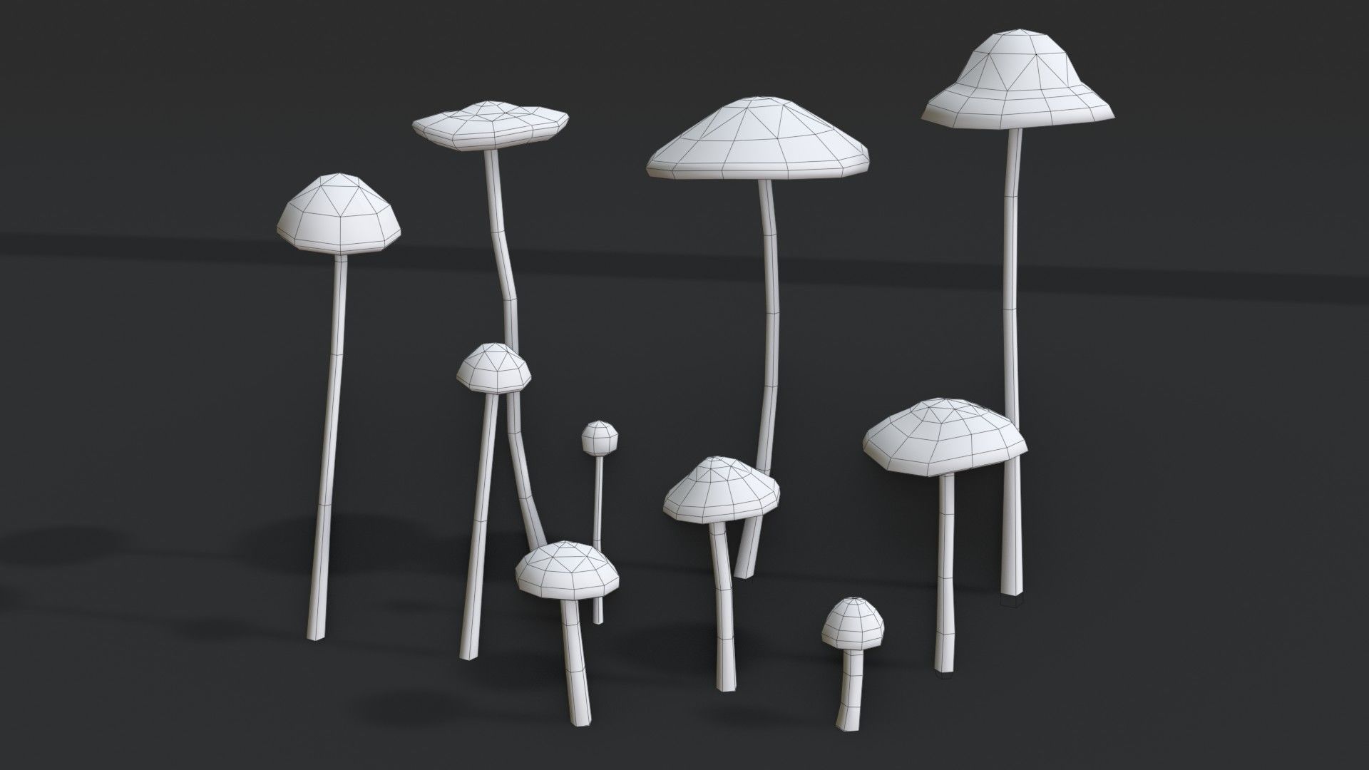 Mushrooms Pack 1 3D Model Collection_25