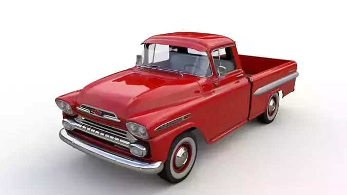 CHEVY 3100 APACHE PICKUP TRUCK  FLEETSIDE 1958 3D model