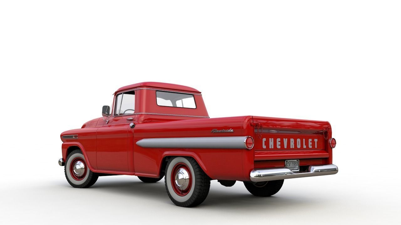 CHEVY 3100 APACHE PICKUP TRUCK FLEETSIDE 1958 3D model_3