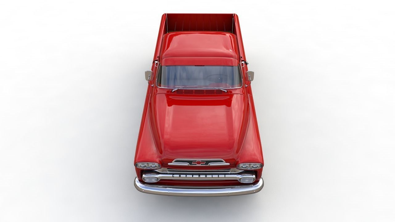 CHEVY 3100 APACHE PICKUP TRUCK FLEETSIDE 1958 3D model_13